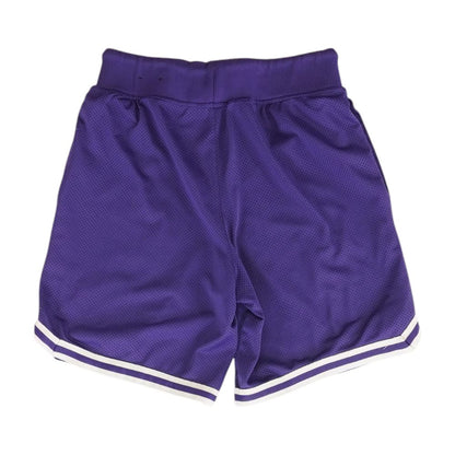 Purple Solid Active Shorts