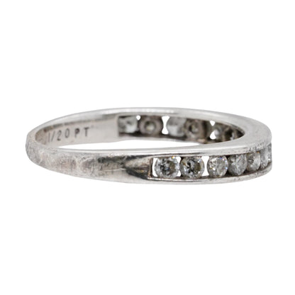 Sterling Silver Channel Set Diamond Band