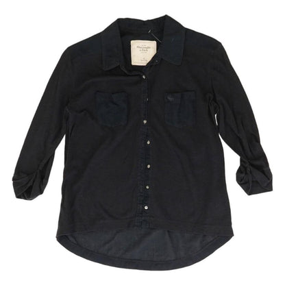 Navy Solid Button Down