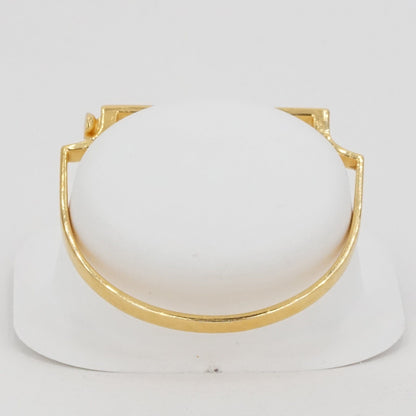 18K Gold Vermeil Sterling Silver Signature Thin Bangle