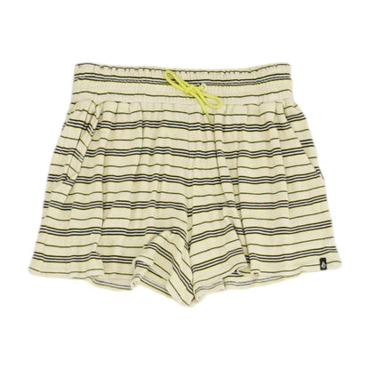 Beige Striped Shorts