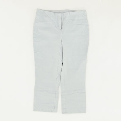 Gray Solid Capri Pants