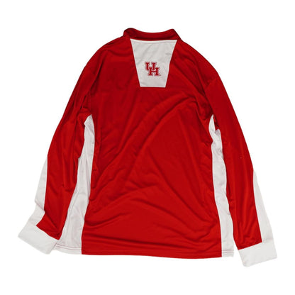 Red Color Block Houston Cougars 1/4 Zip Pullover