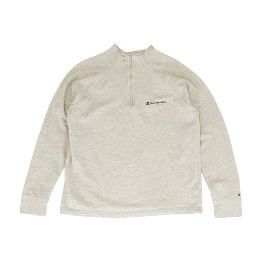 Gray Solid 1/4 Zip Pullover