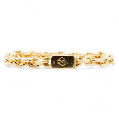 18K Gold Cable Link Chain Bracelet