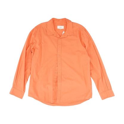 Coral Solid Long Sleeve Button Down