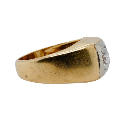 14K Gold Round Diamond Band