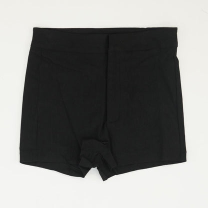 Black Solid Chino Shorts