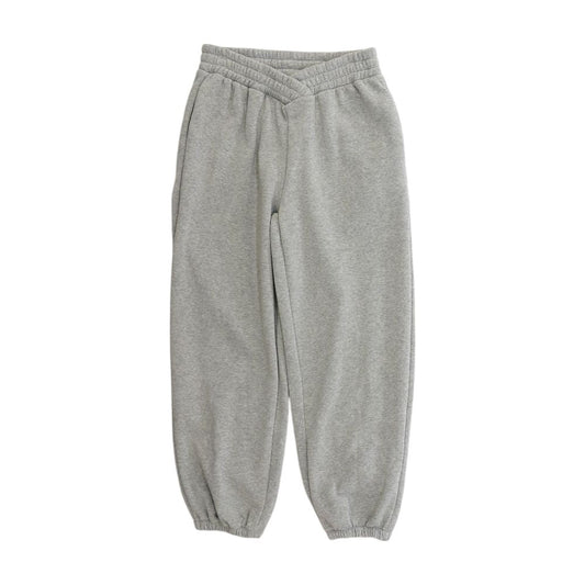 Gray Solid Sweatpants Pants