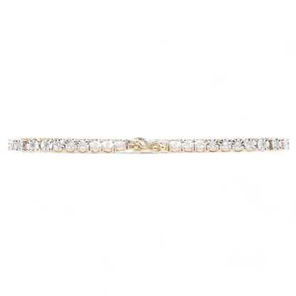 10K Gold Diamond Illusion Set Tennis Bracelet