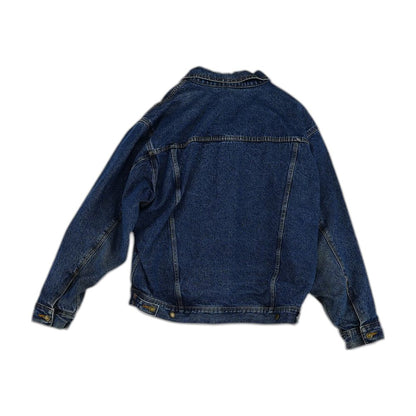 Blue Solid Denim Coat