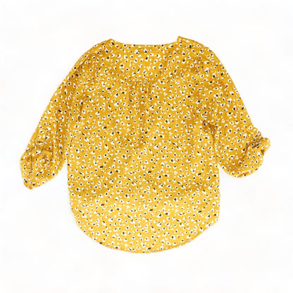 Mustard Floral 3/4 Sleeve Blouse