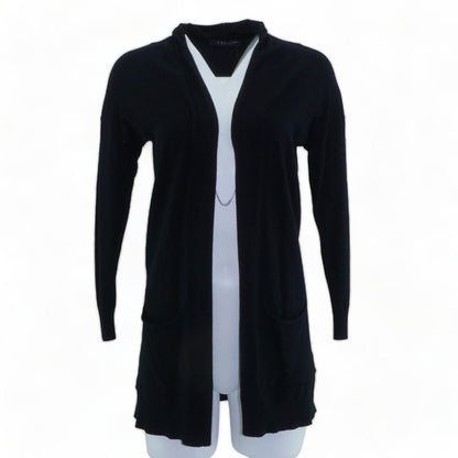 Black Solid Cardigan Sweater