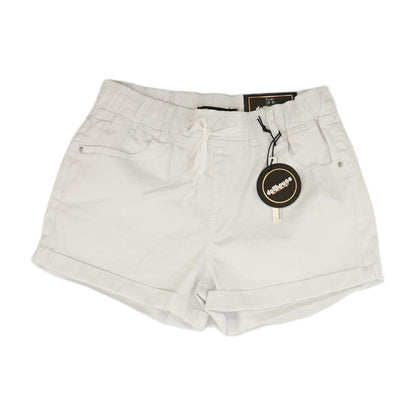 White Solid Active Shorts