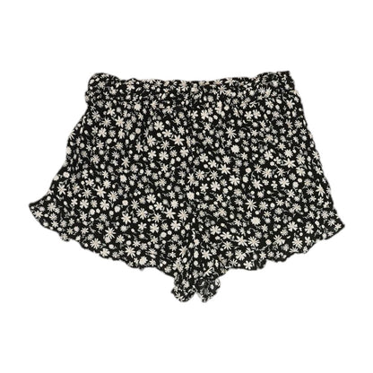 Black Floral Shorts