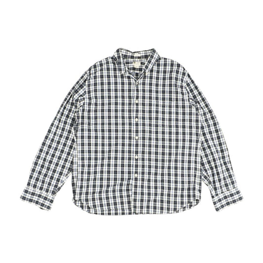 Blue Plaid Long Sleeve Button Down