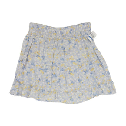 Blue Floral Mini Skirt