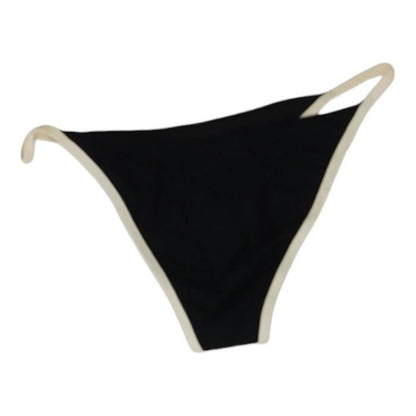 Black Solid Swim Bottom