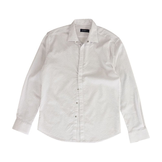 White Solid Long Sleeve Button Down