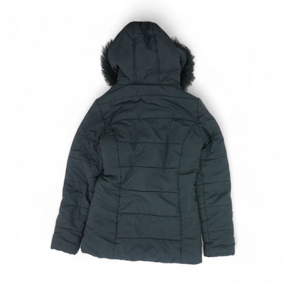 Black Solid Puffer Jacket