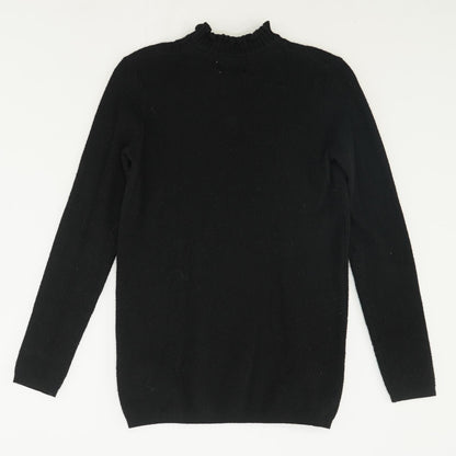 Black Solid Pullover Sweater