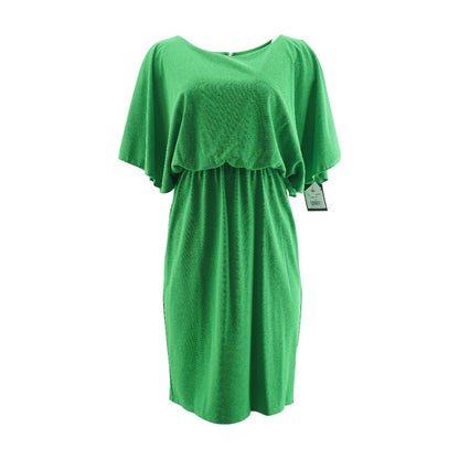 Green Solid Midi Dress