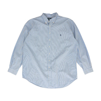 Blue Striped Long Sleeve Button Down