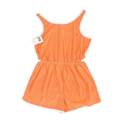 Coral Solid Romper