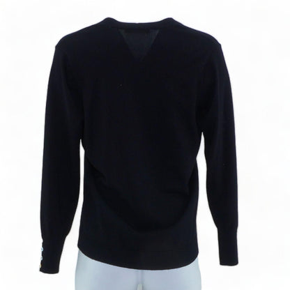 Black Solid Cardigan Sweater