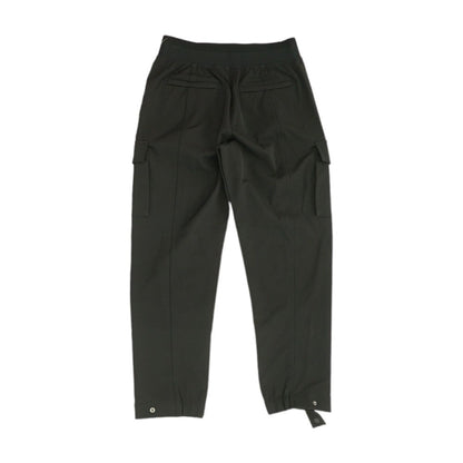 Black Solid Cargo Pants