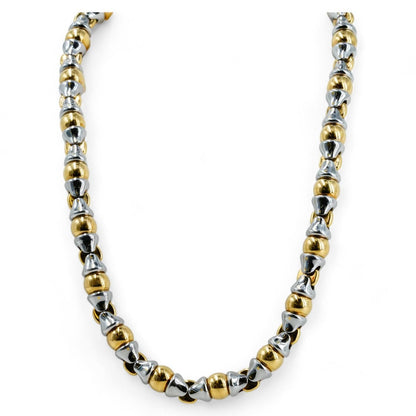 18K Gold And Stainless Steel Collar Necklace