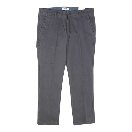 Gray Solid Chino Pants