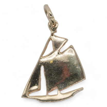 14K Gold Sailboat Charm