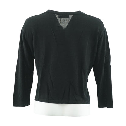 Black Solid Cardigan Sweater