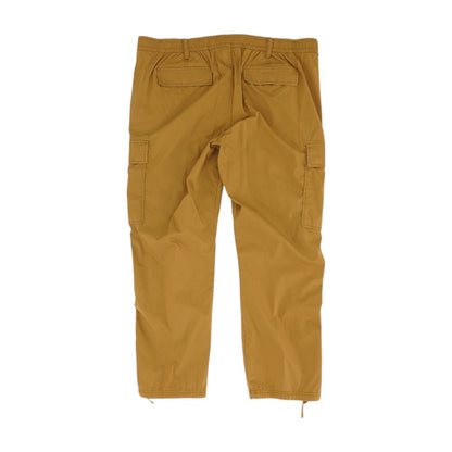 Tan Solid Cargo Pants