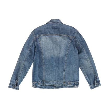 Blue Solid Denim Jacket