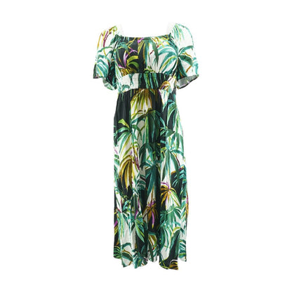 Multi Tropical Midi Dress