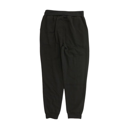 Black Solid Sweatpants Pants