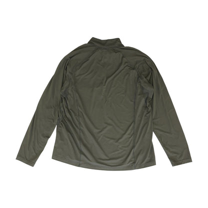 Green Solid 1/4 Zip Pullover