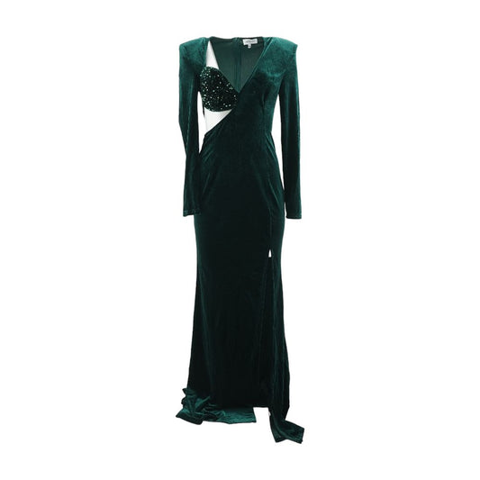 Green Solid Maxi Dress