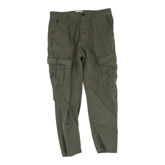 Gray Solid Cargo Pants