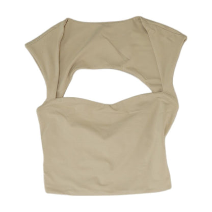 Ivory Solid Cropped Tank