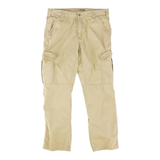 Khaki Solid Cargo Pants