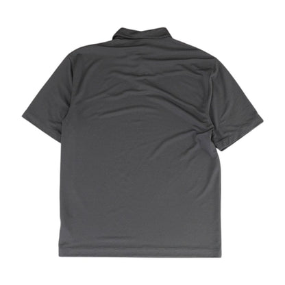 Gray Solid Short Sleeve Polo