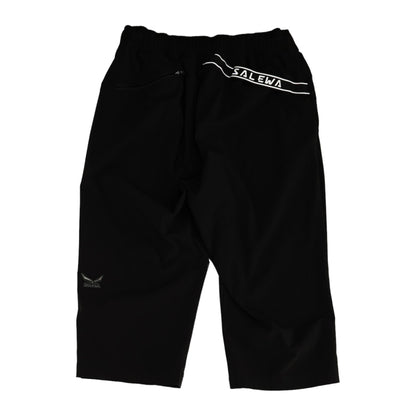 Black Solid Active Pants