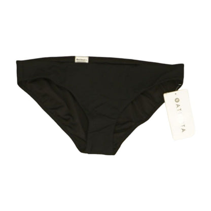 Black Solid Swim Bottom