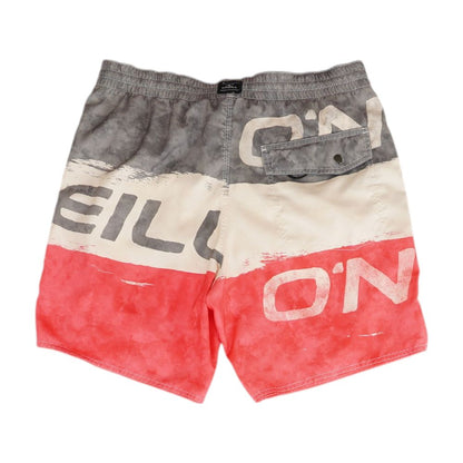 Gray Color Block Swim Shorts