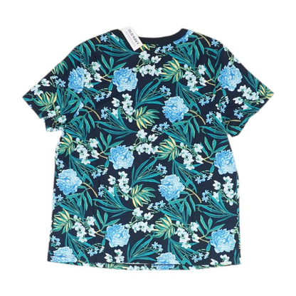 Navy Floral Crewneck T-Shirt