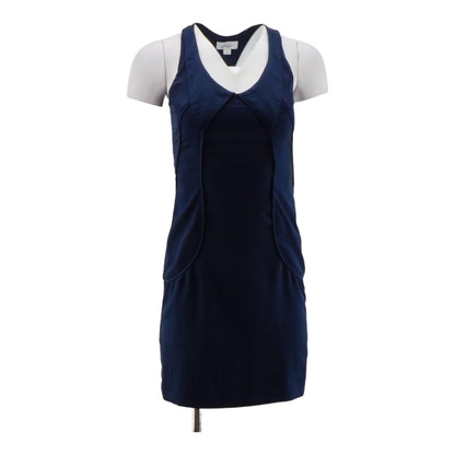 Navy Solid Mini Dress