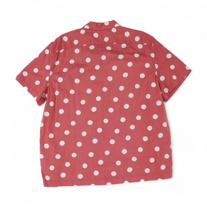 Red Polka Dot Short Sleeve Button Down